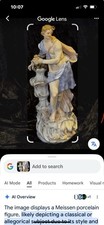 Rare Vintage exquisite Meissen figurine of standing Venus - crossed swords mark picture