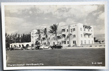 The Windswept Hotel Vero Beach Florida 1950s Vintage FL RPPC Real Photo Postcard picture