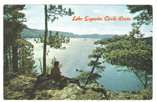 Postcard Chrome Lake Superior Circle Route Gallagher's Studio picture