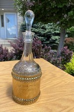 ~ RARE KILLER ~ Vintage Round Glass Whiskey Bourbon Decanter Liquor Bottle Case picture