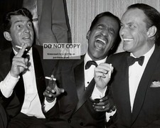 THE RAT PACK DEAN MARTIN SAMMY DAVIS, JR. & FRANK SINATRA - 8X10 PHOTO (AA-724) picture