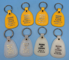 VTG Lot of Eight (8) Marion (IL) Keychains- Marion Arts & Crafts- Ervin N. Baker picture