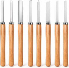 8 Piece Heavy Duty Wood Turning Chisel Set, Lathe Chisel Cutting Tools, (3) Goug picture