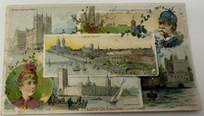 c1891 Victorian Trade Card Views of London England Arbuckle Ariosa Coffee picture
