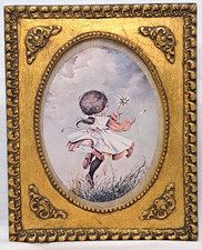 Antique 8x10 Solid Wooden Picture Frame Carved Ornate Gold Gilt Scroll Baroque picture