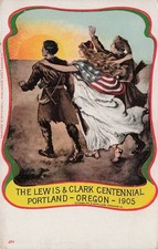 Portland Oregon Lewis and Clark Centennial 1905 World Fair Vtg Postcard 19A picture