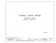 Photo:Durham Connecticut Thomas Lyman House 1759 HABS Measured Drawing picture