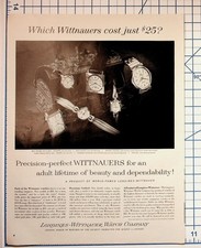 Vintage Wittnauer Watches Longines Magazine Ad 1940s 1950s Luxury Timepiece picture