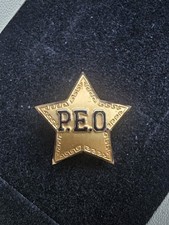 1963 Iowa. 10K Solid Gold P.E.O Sisterhood Sorority Pin Badge. Named pin. picture