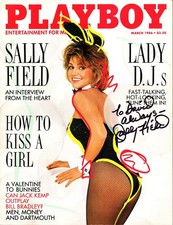 SALLY FIELDS Signed Autograph Playboy Magazine March 1986 picture
