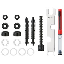 Asvine Vacuum and Piston Fountain Pen 1 Count (Pack of 1), Black/white/red  picture