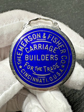 VINTAGE EMERSON & FISHER CO CARRIAGE BUILDERS CINCINNATI OHIO ADVERT FOB N671 picture