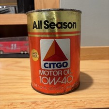 Vintage NOS Citgo All Season Motor Oil Can Quart FULL picture