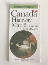 Vtg 1973 Canada Highway Map Eastern Sheet Northeastern U.S. Government Bureau picture