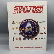 Vintage 1999 Star Trek Sticker Book Starfleet Command Emblem Signs COMPLETE picture