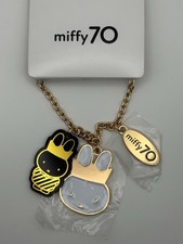 NEW Miffy 70th Anniversary Keychain Charm Set 3pc Gold Chain Dick Bruna Japan Ne picture
