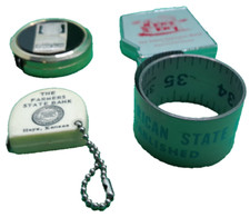 Bank promo lot 4 ruler measuring tape American state Union Smith Center Hays KS picture