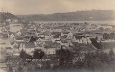 J73/ Marshfield Oregon RPPC Postcard c1910 Birdseye Homes Stores 365 picture