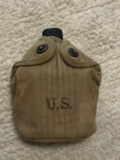 WW2 US Army Canteen 1944 with Canvas Case picture