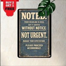 Lack Of Planning On Your Part Funny Office Humor Tin Metal Sign 8x12 picture