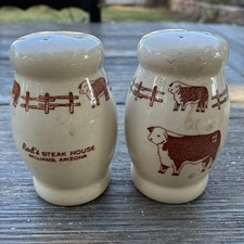 ROD'S STEAK HOUSE RESTAURANT Arizona Rt. 66 Salt Pepper Shakers Restaurant Ware picture