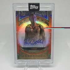 2025 TOPPS MARVEL THE COLLECTOR AUTO MP-PB | PAUL BETTANY | VISION | 07/25 picture