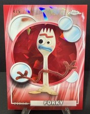 2026 Topps Chrome Sapphire Disney Toy Story Forky Red /5  picture