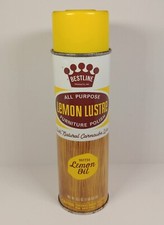 Vtg BESTLINE 1970's All Purpose LEMON LUSTRE Spray 16oz Full Can, Movie TV Prop picture