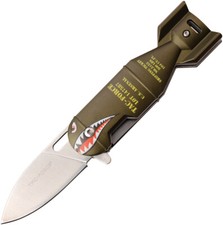 Tac Force Tiger Shark Bomb A/O Green Assisted Open Folding Pocket Knife 1039GN  picture