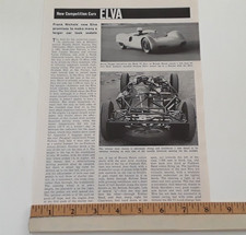 1962 ELVA MK VI SPORTS RACE CAR  ORIGINAL 1962 ARTICLE picture
