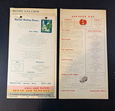 Vtg Hawcock’s Cafe Monmouth Illinois Menus Special Sunday Dinner April 2 1939 picture
