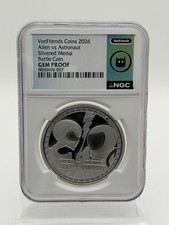 2026 VeeFriends Alien vs Astronaut Battle Coin Silvered Medal - Rare picture