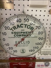 Old/Vintage Tractor And Equipment Company, Euclid, Advertising Thermometer Nice picture