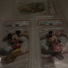 2025 Topps Chrome Disney Image Variation-Speckle /265 Mickey Minnie Pluto PSA  picture