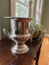Vintage Leonard Silverplate Champagne Wine Ice Bucket Handles Stamped 10