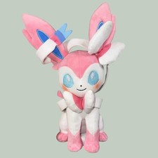 Pokemon Center Sylveon Plush Pink White Fairy Type Eevee Evolution Stuffed Toy picture