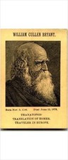 William Cullen Bryant Steel Engraved Portrait Card 1890s Thanatopsis Homer picture
