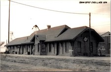 Vintage 1974 O'Neill Nebraska NE Train Depot Black & White Postcard picture