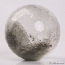 58g34mm Natural Garden/Phantom/Ghost/Lodolite Quartz Crystal Sphere Healing Ball picture