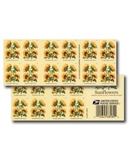 USPS SUNFLOWERS BOOKLET OF 20 FIRST CLASS LETTER STAMPS picture