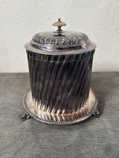 Vintage JD & S James Deakin & Sons Hallmark Silverplate Victorian Biscuit Box picture
