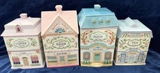 Lenox Village Canisters 1990 -Flour Sugar Tea coffee - EUC picture