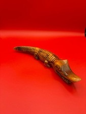 Vintage Hand-carved flexible Alligator, Crocidile. 11.5 Inches. picture