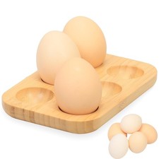 ZTHapwa Deviled Egg Platter, Bamboo Wooden Deviled Egg Serving Tray for Kitch... picture