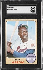 1968 TOPPS #110 HANK AARON SGC 8 picture
