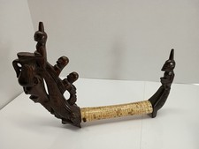 Vintage Medicine Man Shaman, SUMATRAN Batik Container, Hand-carved 10.5