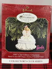 HALLMARK 1997 BARBIE BASED ON 1989 HAPPY HOLIDAYS BARBIE ORNAMENT picture