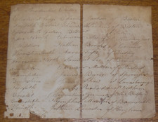 Antique 1832 Hand Written  List Republican Presidential Electors Massachusetts picture