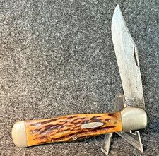 HUGE * RARE CASE TESTED * CASE XX 51050 COKE BOTTLE * 1920-40 STAG Folding Knife picture