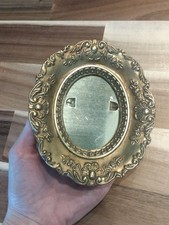 Vintage Ornate Floral Gold Tone Brass Frame picture